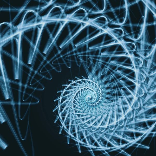 Symmetrical glowing composition showing harmony and wellness structure